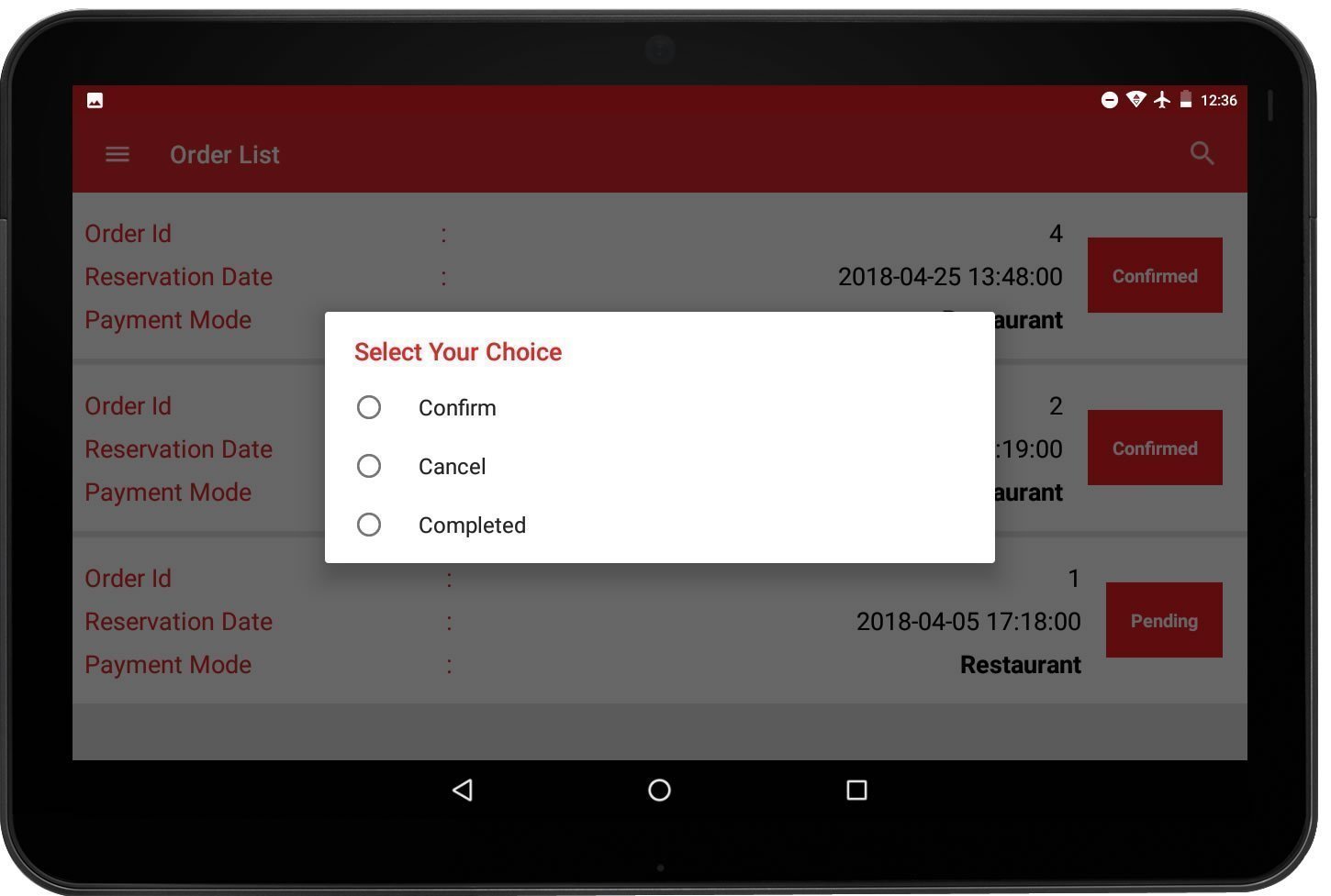 Table Reservation Mobile App for Restaurants Readymade Table
