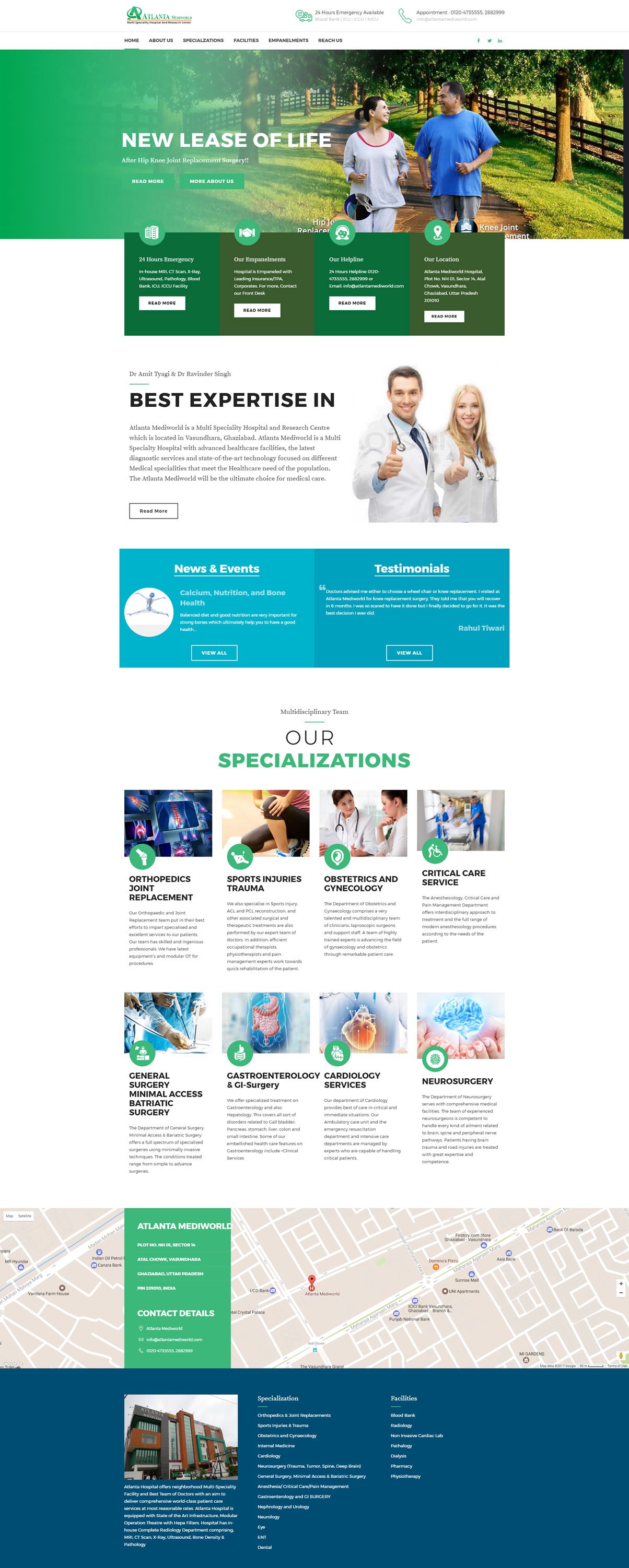 Hospital Website Design Development