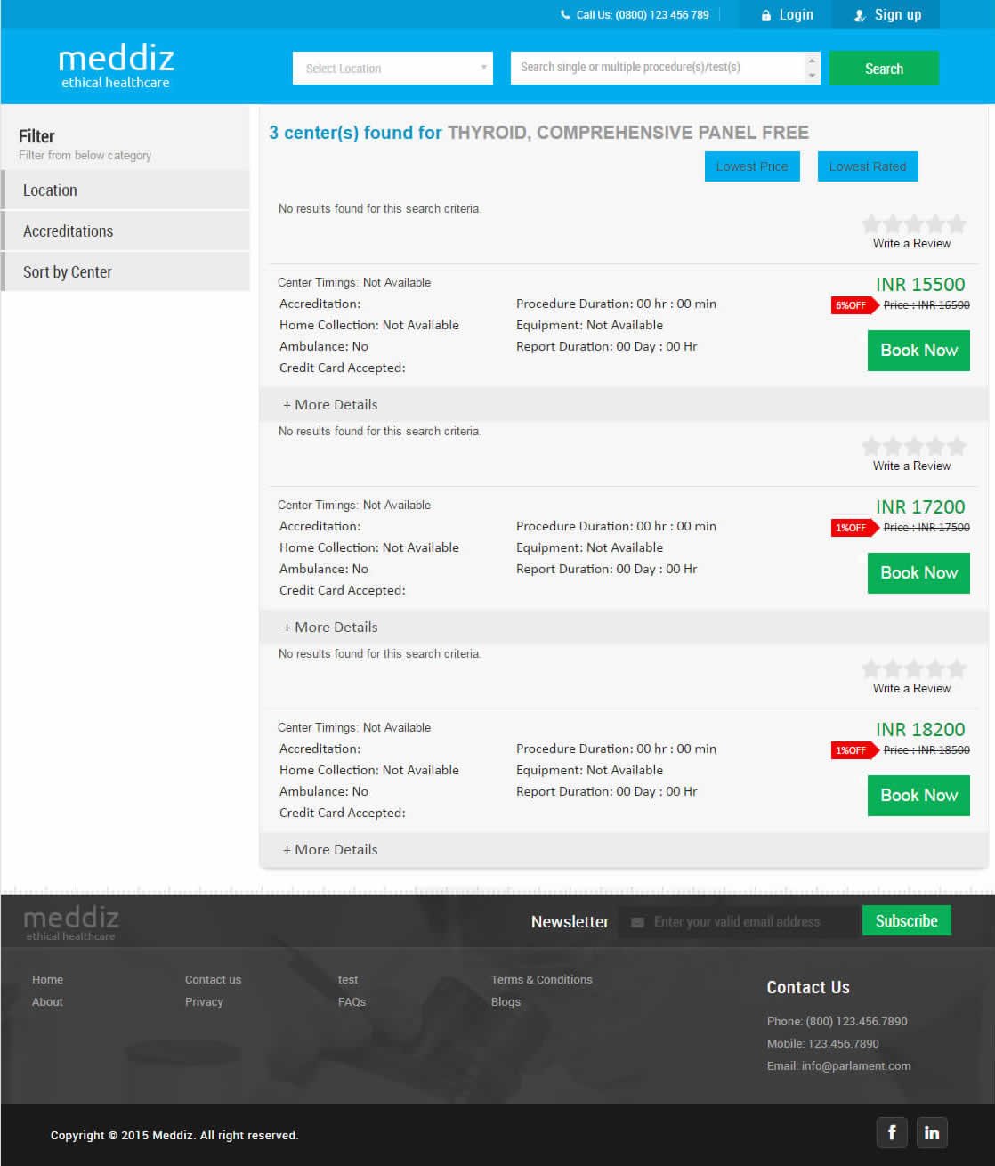 Marketplace development for Diagnostic Centers