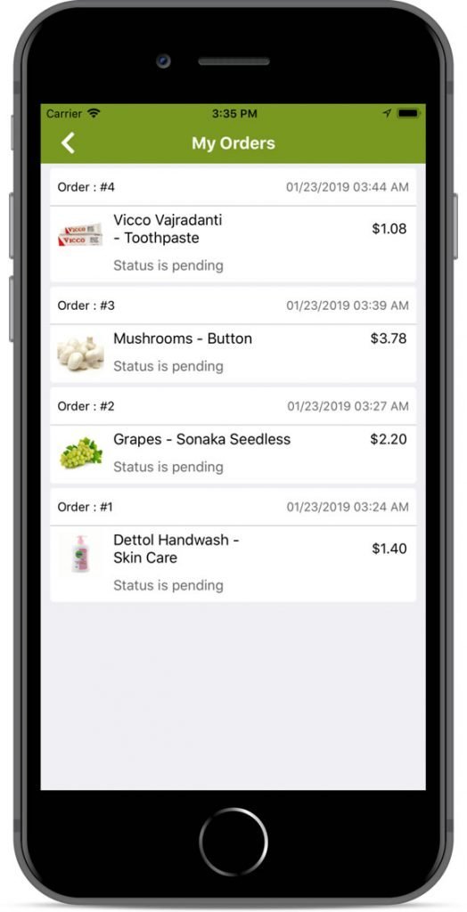 Grocery delivery mobile app development solution