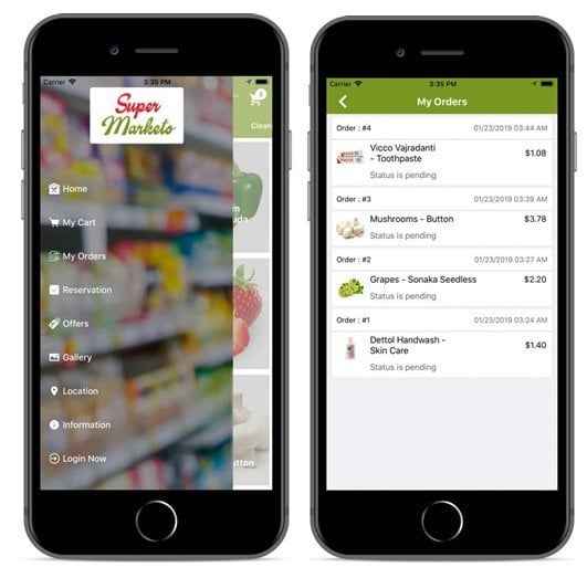 Grocery app development cost