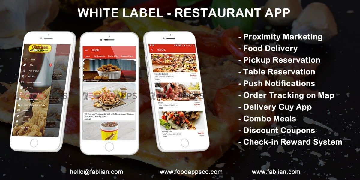 White Label Restaurant Mobile App