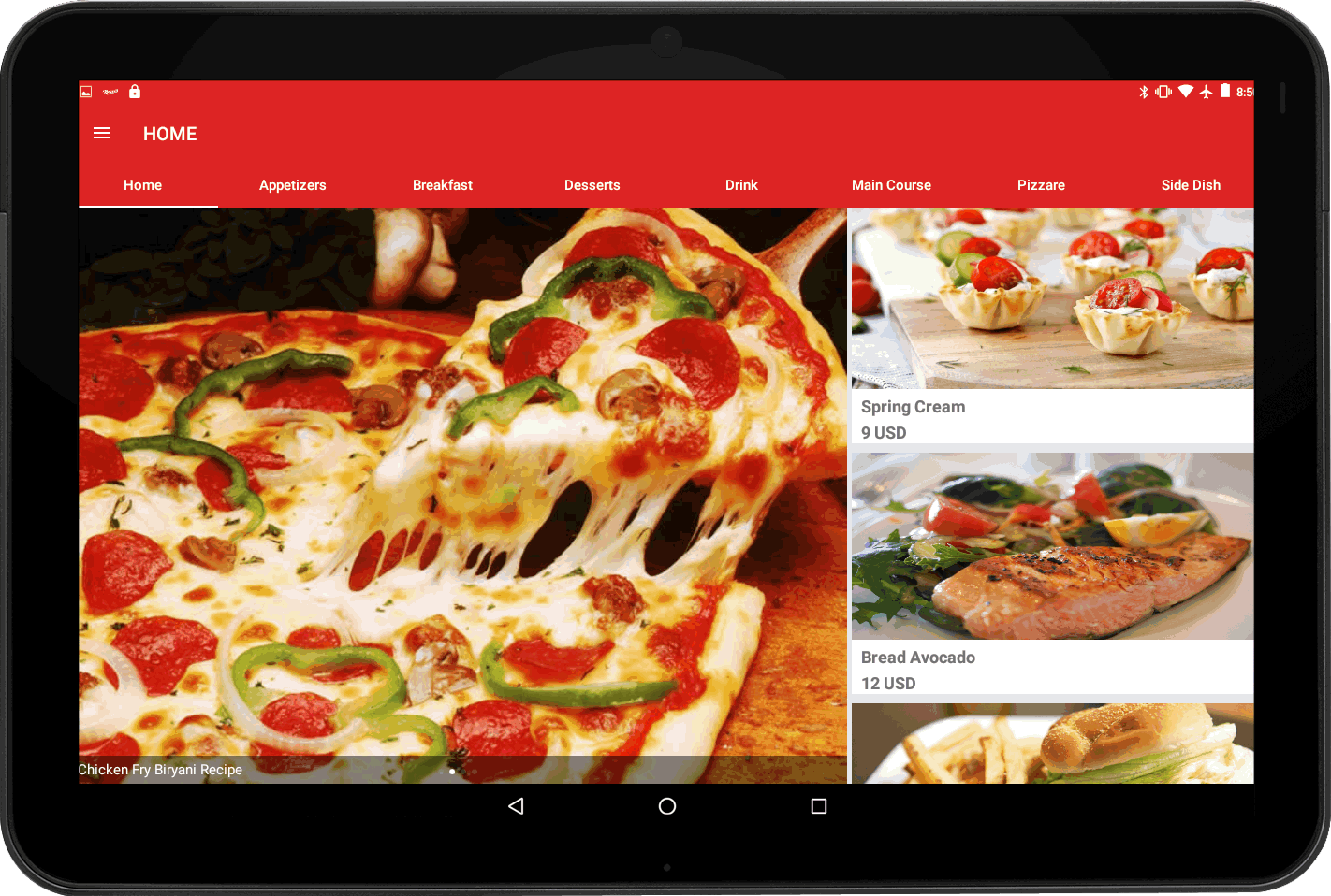 Digital Food Menu Tablet App for Restaurants, Restaurant Tablet App